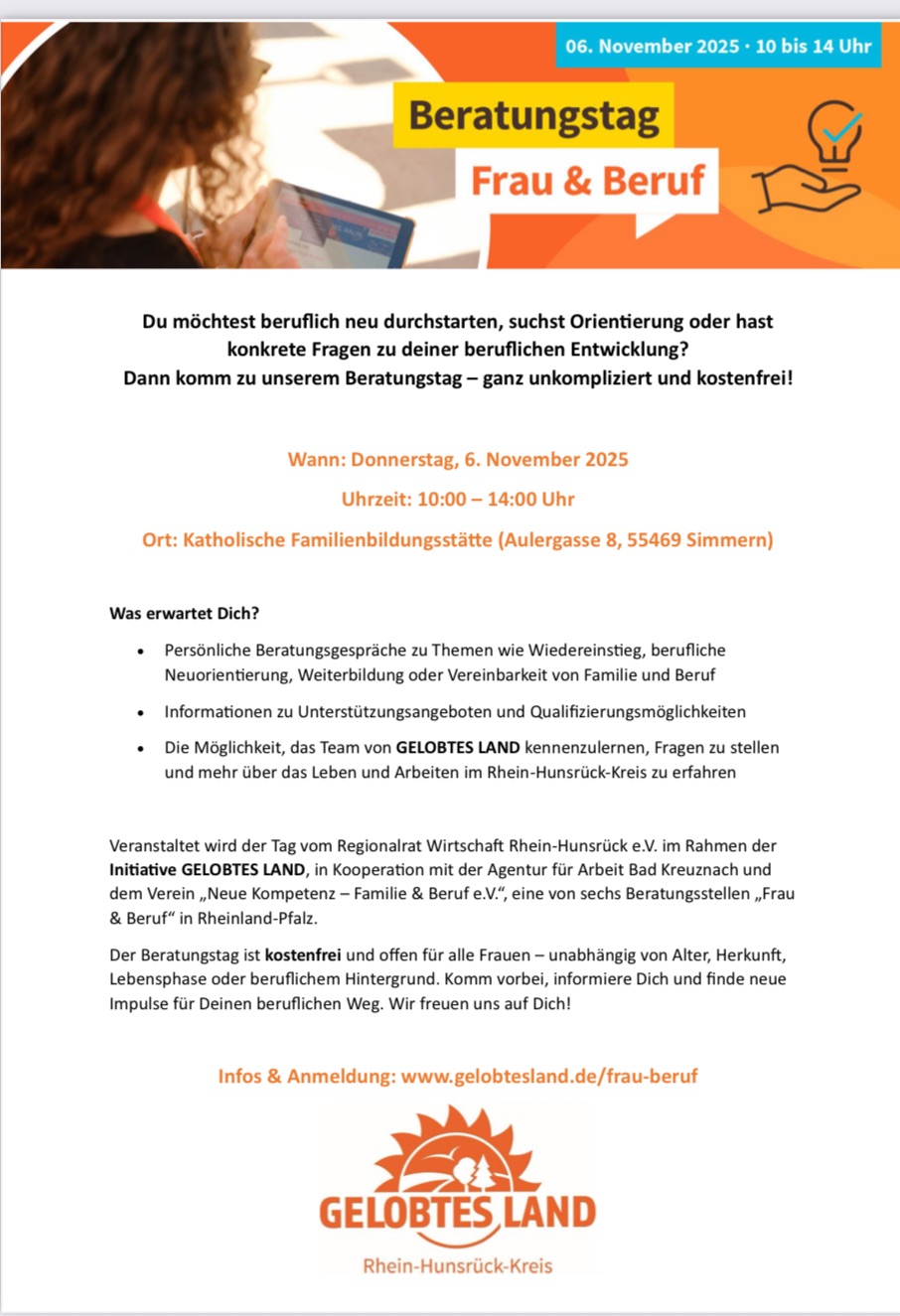 Flyer Beratungstag 06.11.25